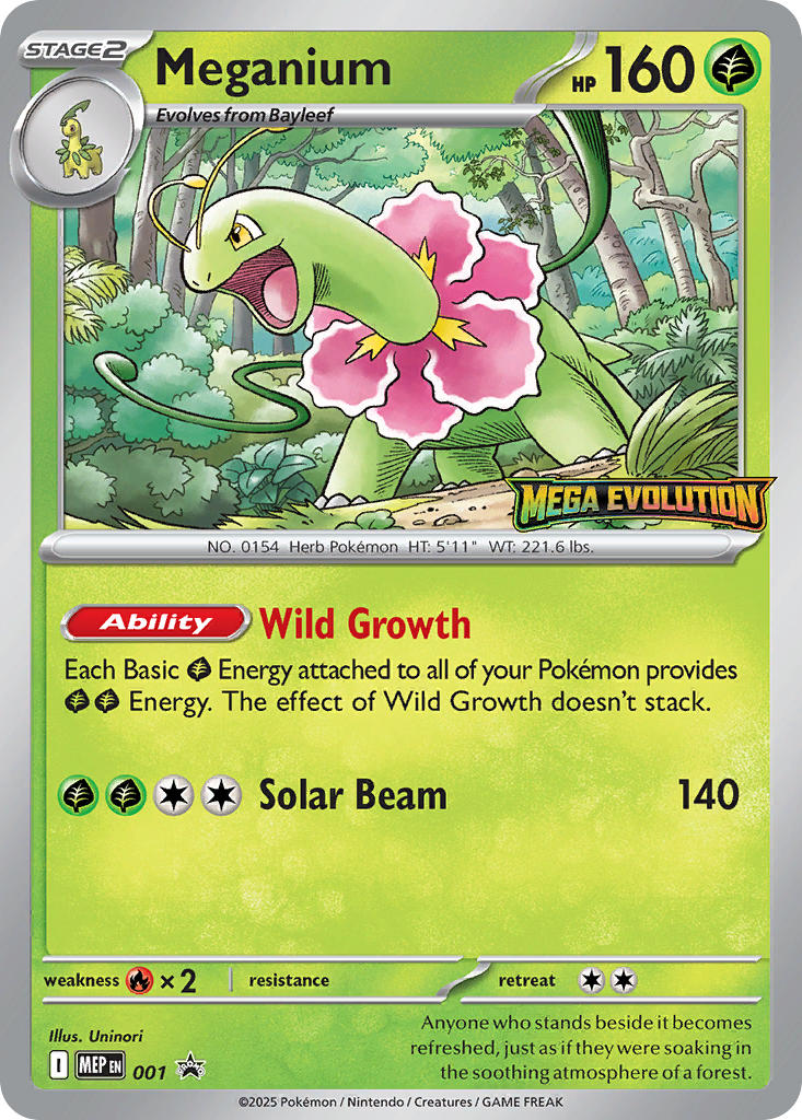 Meganium 001/MEP Promo Mega Evolution Promos Pokémon card
