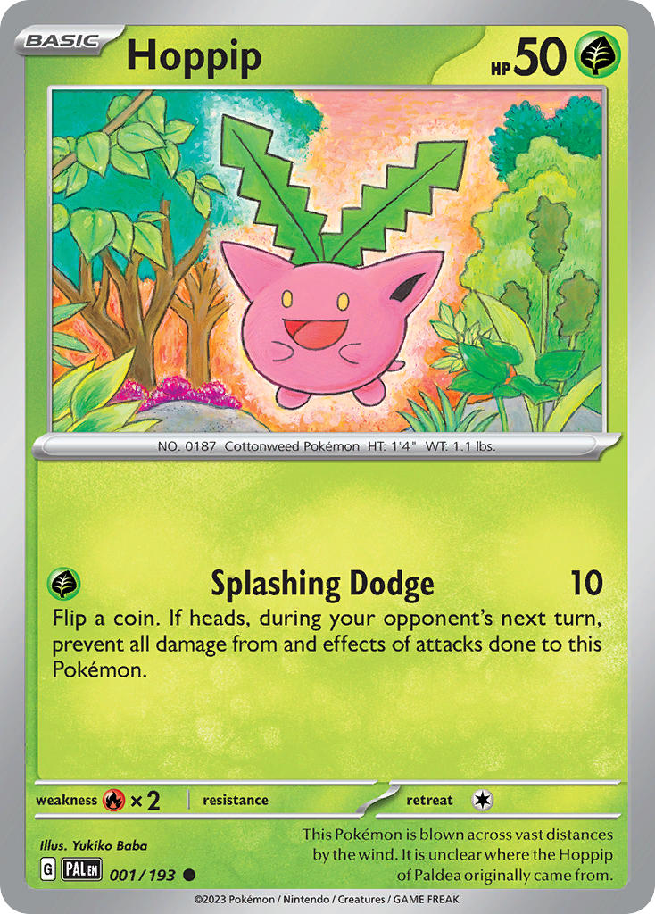 Hoppip 001/193 Common Paldea Evolved Pokémon card