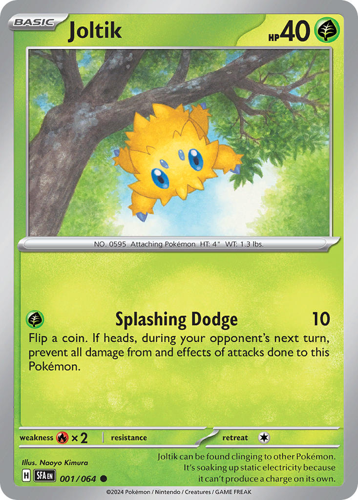 Joltik 001/064 Common Shrouded Fable Pokémon card