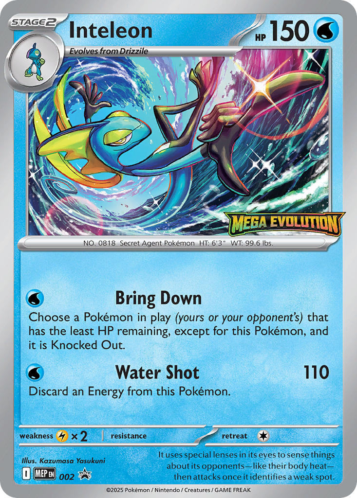 Inteleon 002/MEP Promo Mega Evolution Promos Pokémon card
