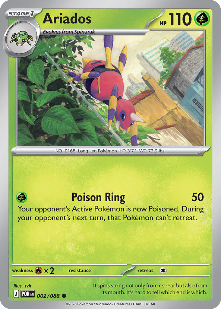 Ariados 002/088 Common Perfect Order Pokémon card