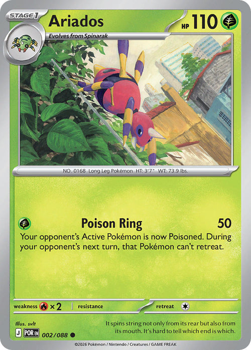 Ariados 002/088 Common Perfect Order Pokémon card