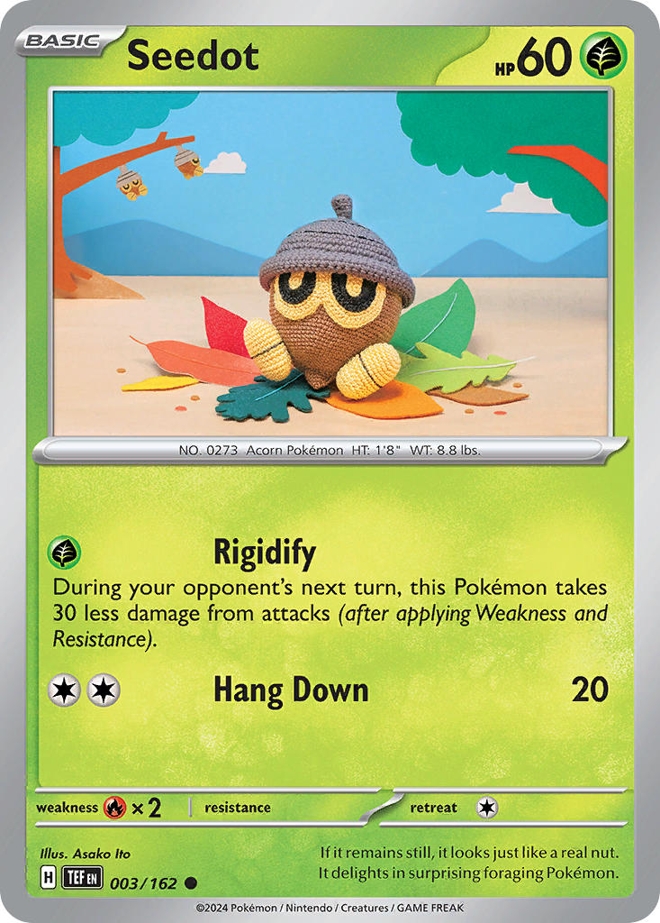 Seedot 003/162 Common Temporal Forces Pokémon card