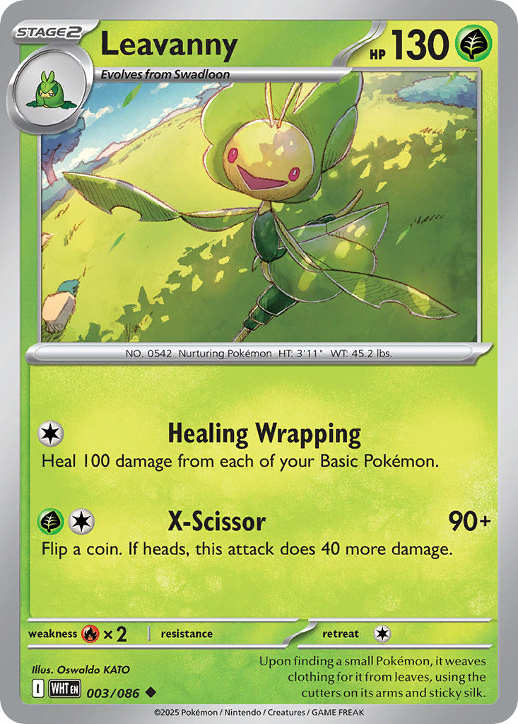 Leavanny 003/086 Uncommon White Flare Pokémon card