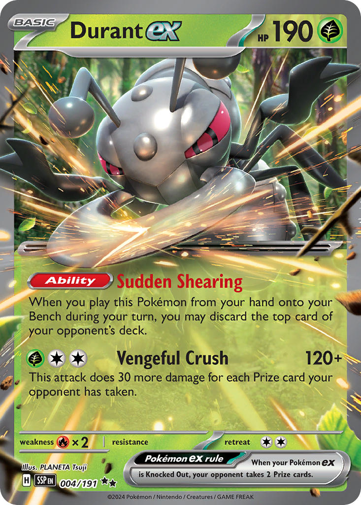 Durant EX 004/191 Double Rare Surging Sparks Pokémon card