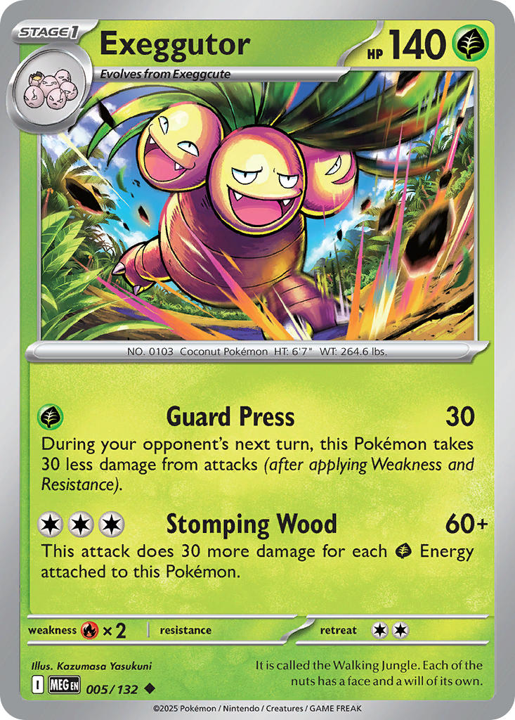 Exeggutor 005/132 Uncommon Mega Evolution Pokémon card