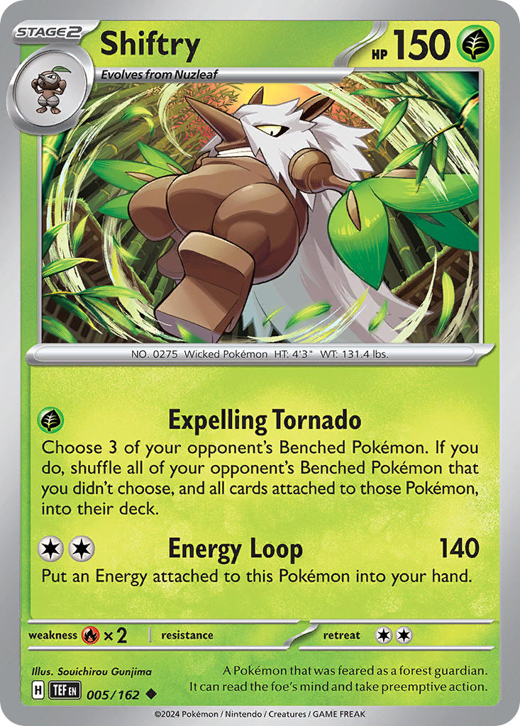 Shiftry 005/162 Rare Temporal Forces Pokémon card