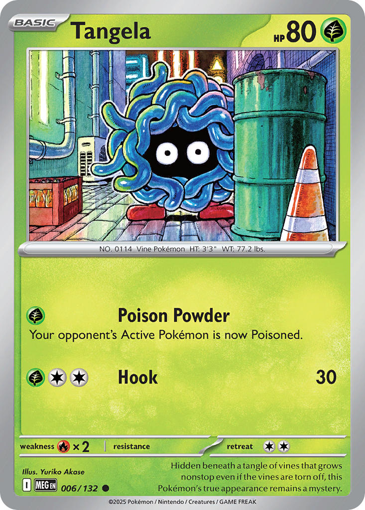Tangela 006/132 Common Mega Evolution Pokémon card