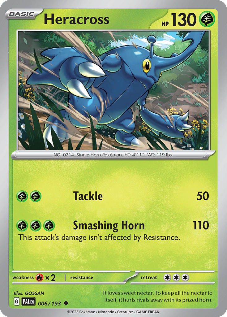 Heracross 006/193 Uncommon Paldea Evolved Pokémon card