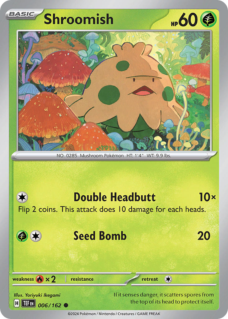 Shroomish 006/162 Common Temporal Forces Pokémon card
