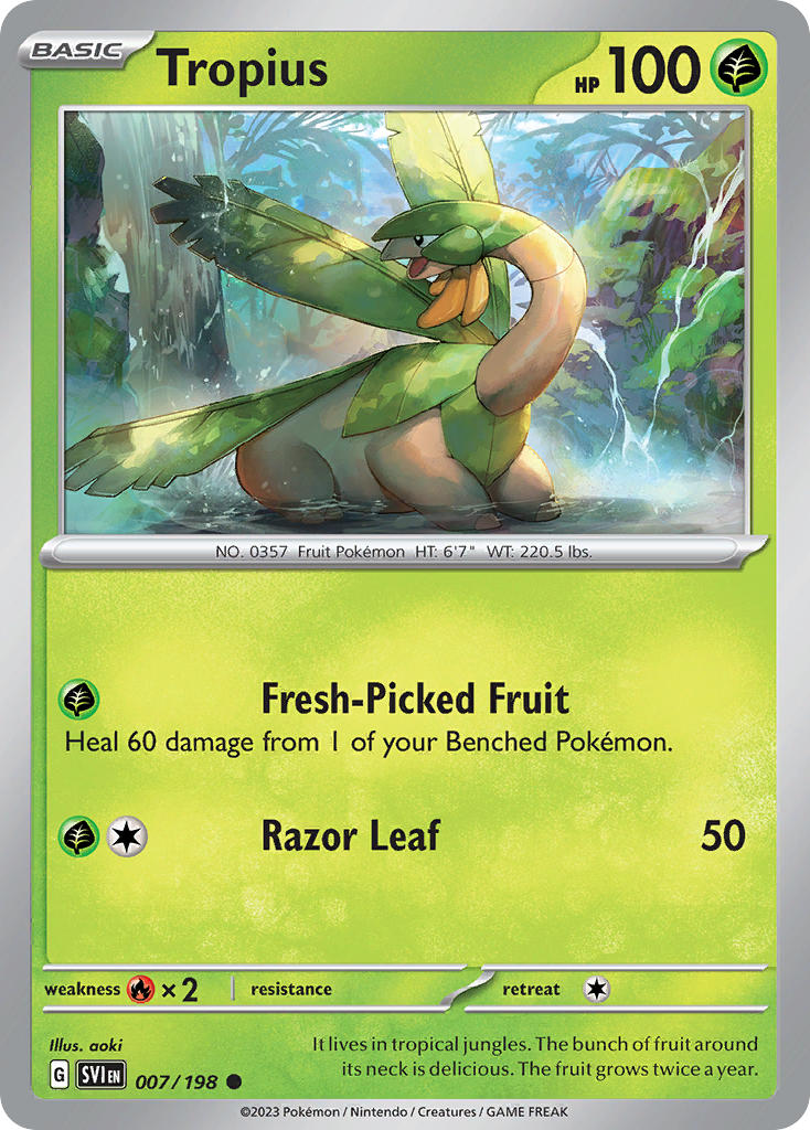 Tropius 007/198 Common Scarlet & Violet Pokémon card