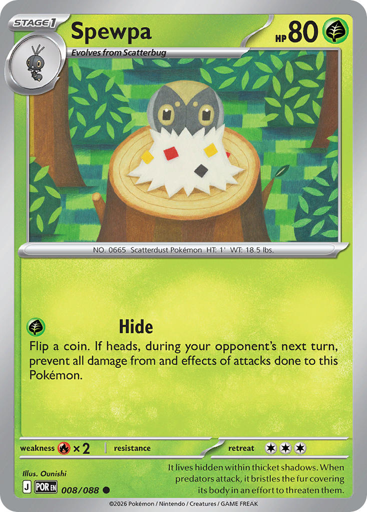 Spewpa 008/088 Common Perfect Order Pokémon card