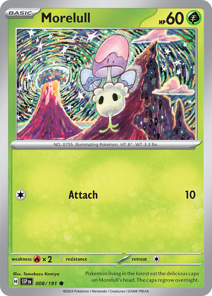 Morelull 008/191 Common Surging Sparks Pokémon card