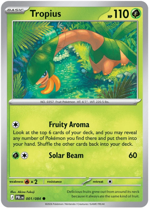 Tropius 001/084 Pitch Black Pokémon card