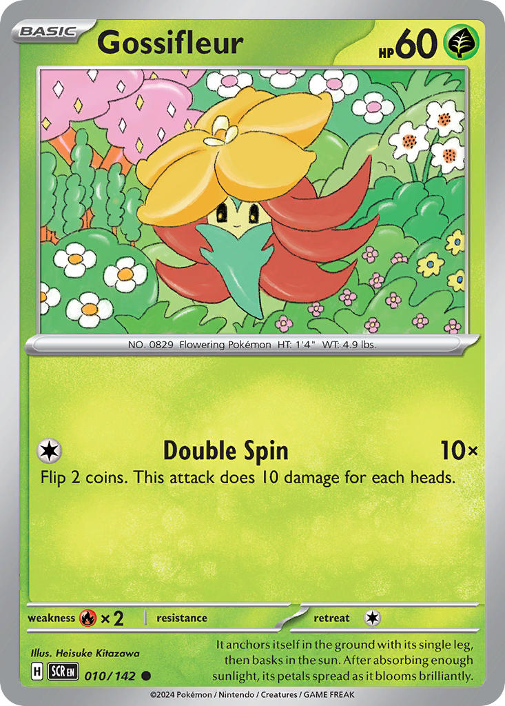 Gossifleur 010/142 Common Stellar Crown Pokémon card