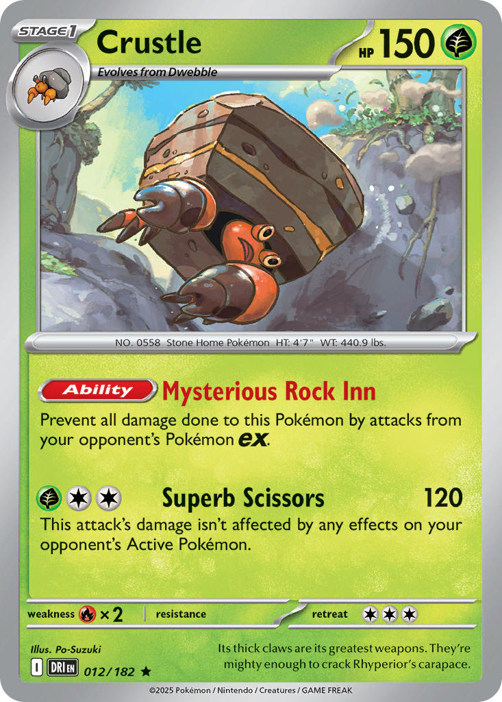 Crustle 012/182 Common Destined Rivals Pokémon card
