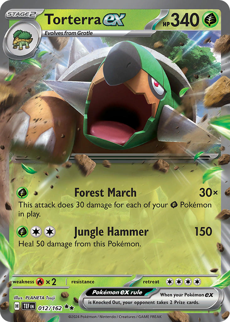 Torterra EX 012/162 Double Rare Temporal Forces Pokémon card