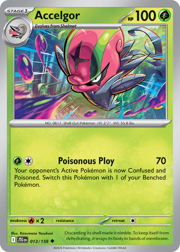 Accelgor 013/159 Common Journey Together Pokémon card