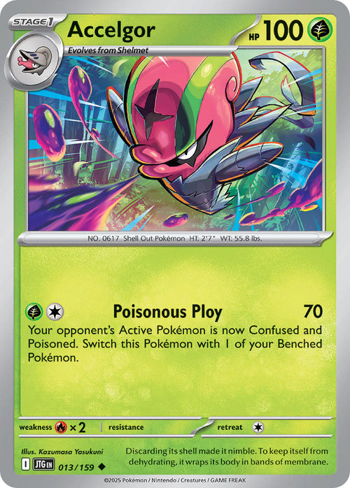 Accelgor 013/159 Common Journey Together Pokémon card
