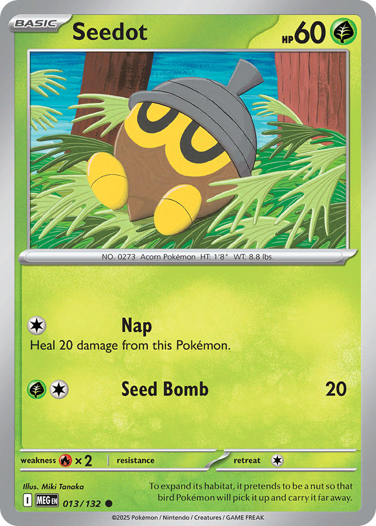 Seedot 013/132 Common Mega Evolution Pokémon card