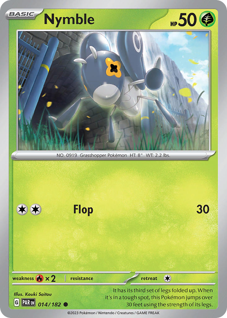 Nymble 014/182 Common Paradox Rift Pokémon card