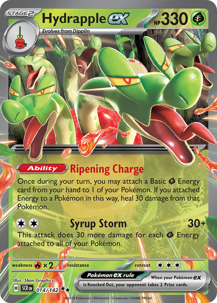 Hydrapple EX 014/142 Double Rare Stellar Crown Pokémon card