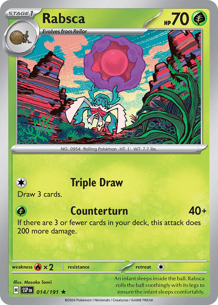 Rabsca 014/191 Rare Surging Sparks Pokémon card