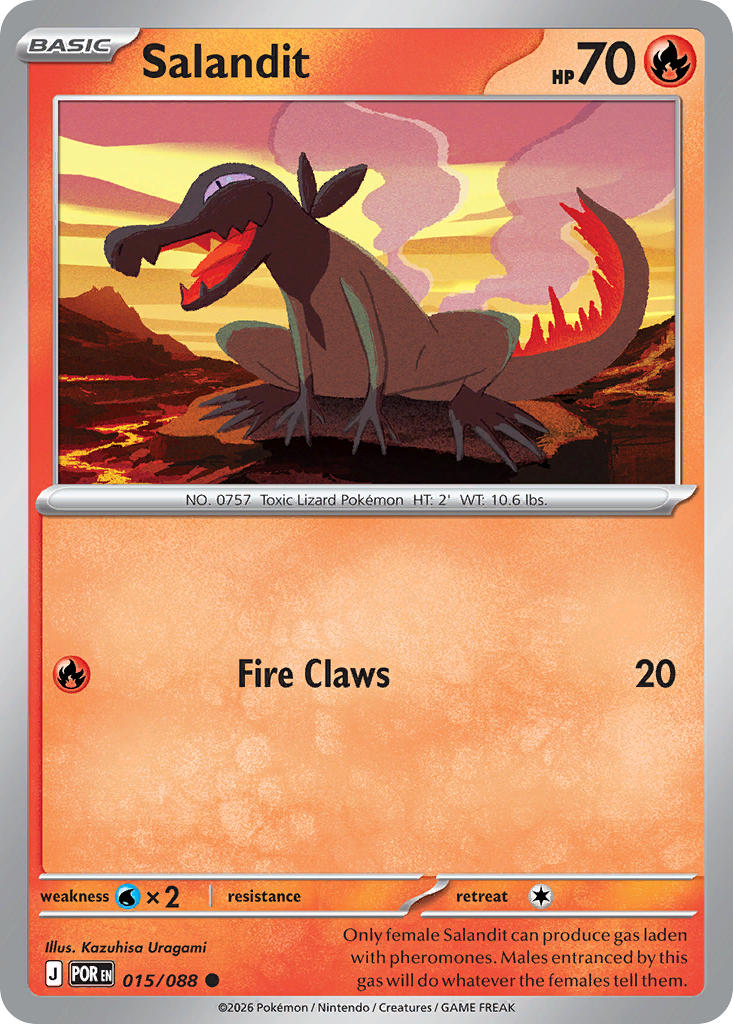 Salandit 015/088 Common Perfect Order Pokémon card