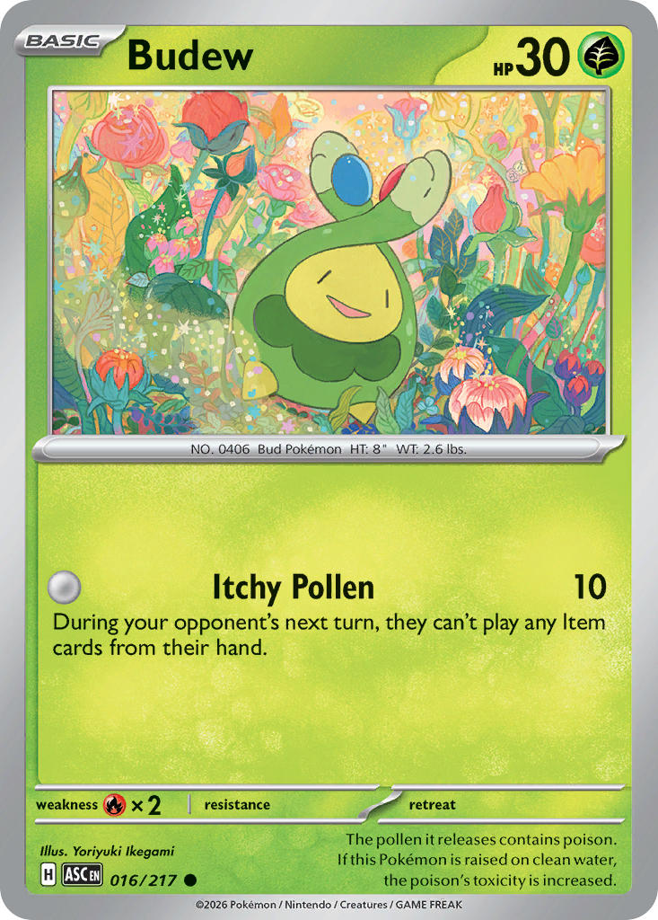 Budew 016/217 Common Ascended Heroes Pokémon card