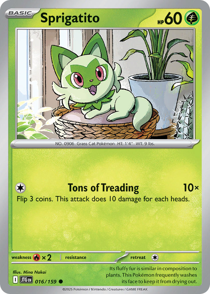 Sprigatito 016/159 Common Journey Together Pokémon card