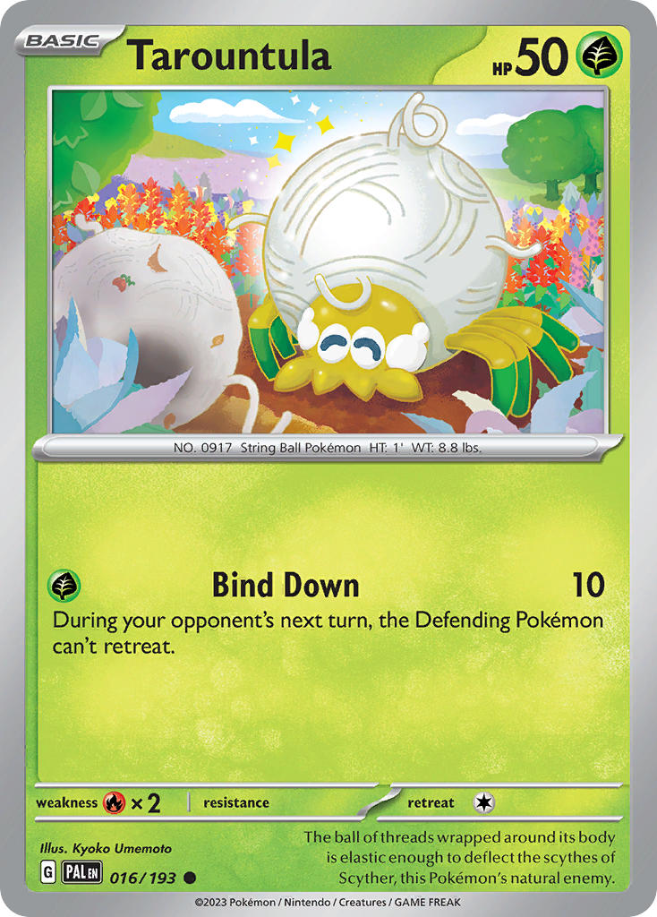 Tarountula 016/193 Common Paldea Evolved Pokémon card