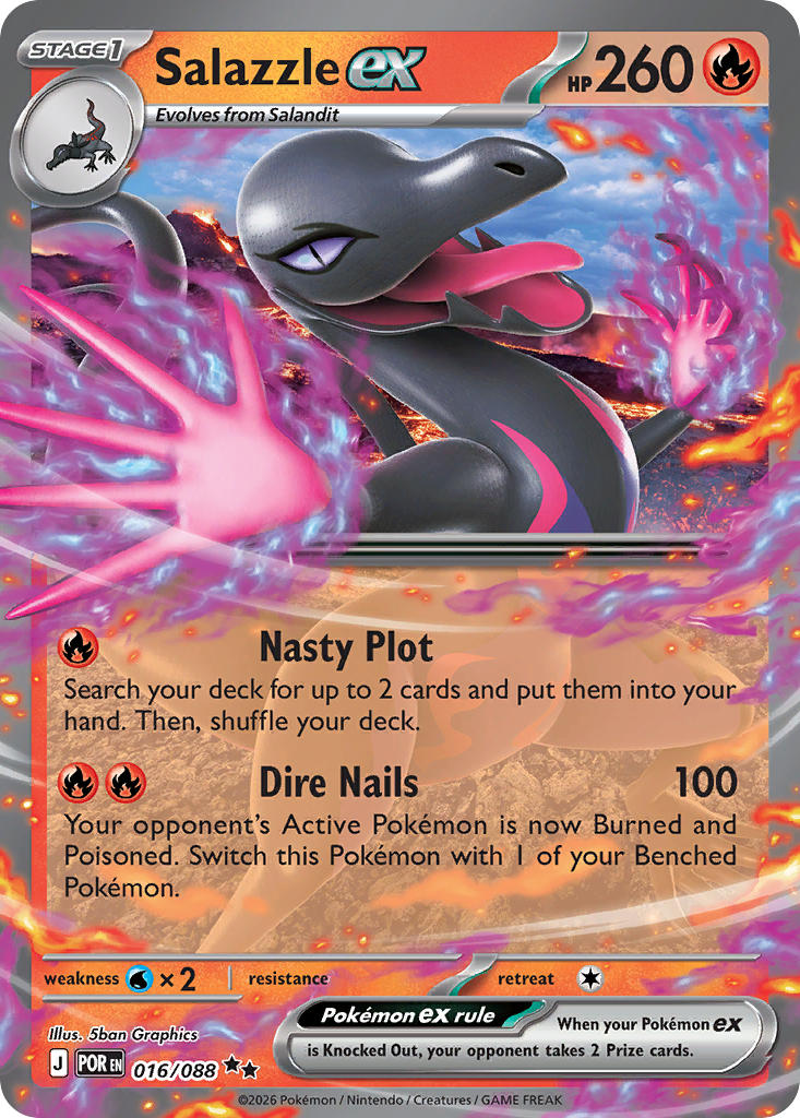 Salazzle EX 016/088 Double Rare Perfect Order Pokémon card