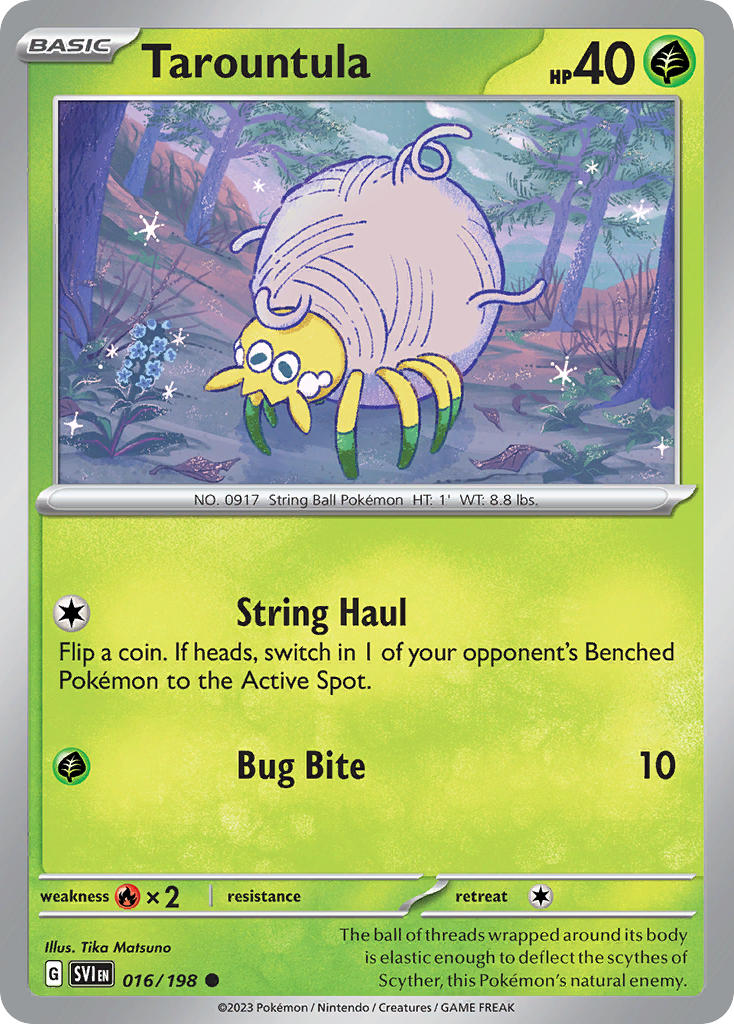 Tarountula 016/198 Common Scarlet & Violet Pokémon card