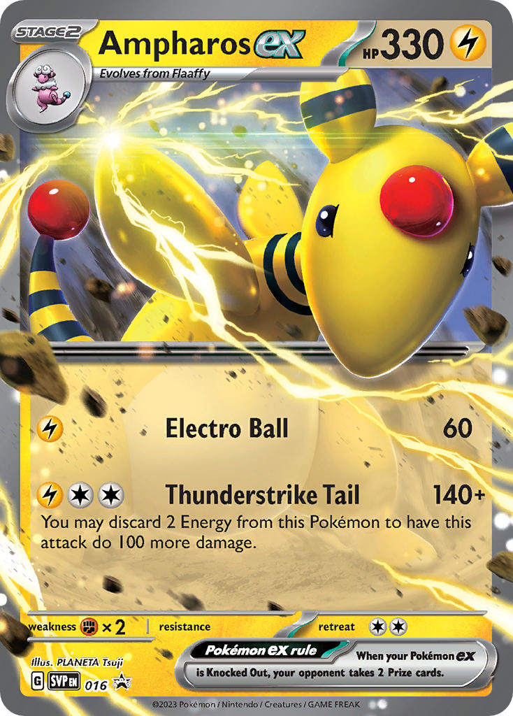 Ampharos EX 016/SVP Promo Scarlet & Violet Promos Pokémon card