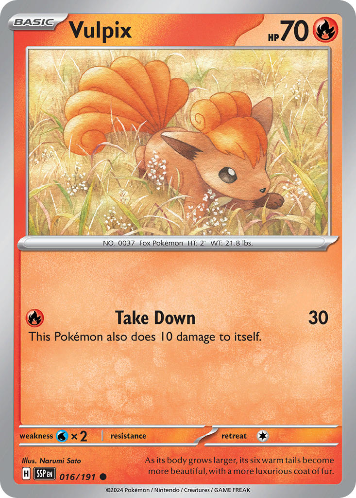 Vulpix 016/191 Common Surging Sparks Pokémon card