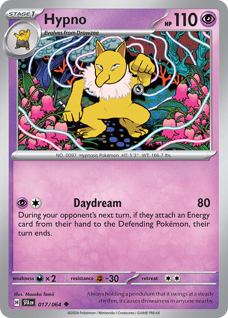 Hypno 017/064 Uncommon Shrouded Fable Pokémon card