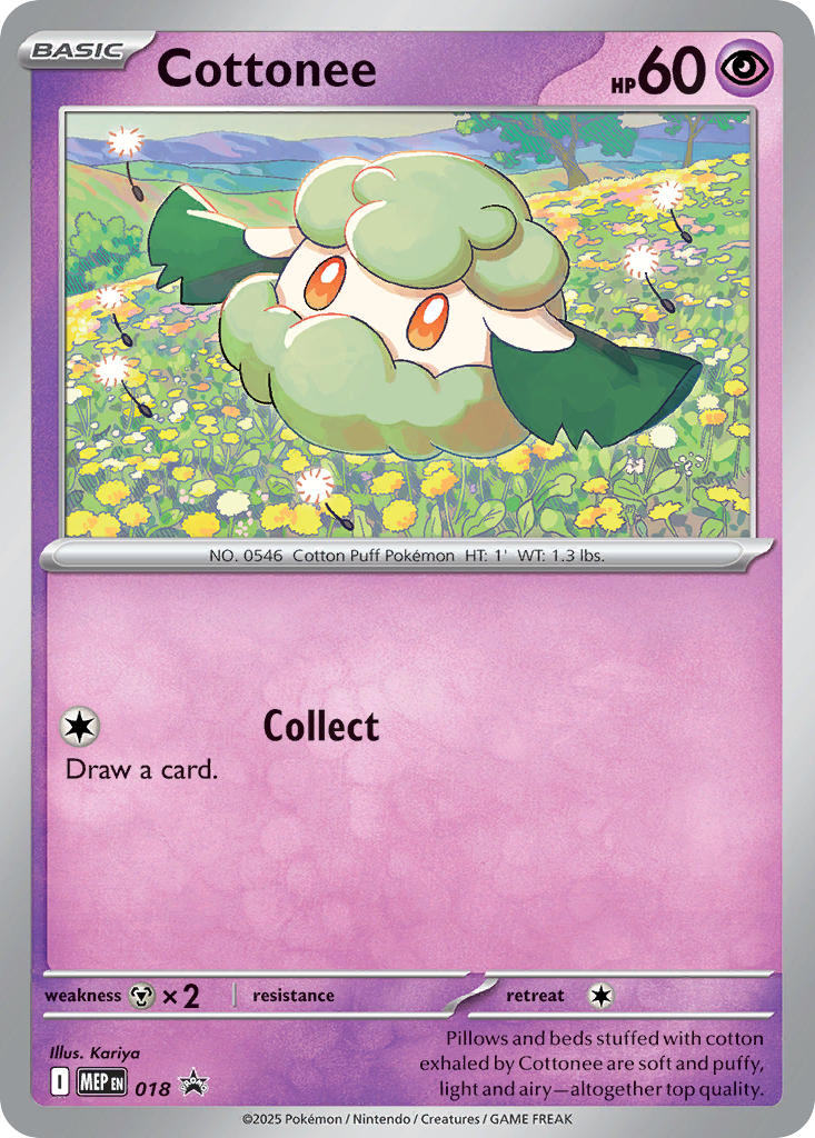 Cottonee 018/MEP Promo Mega Evolution Promos Pokémon card