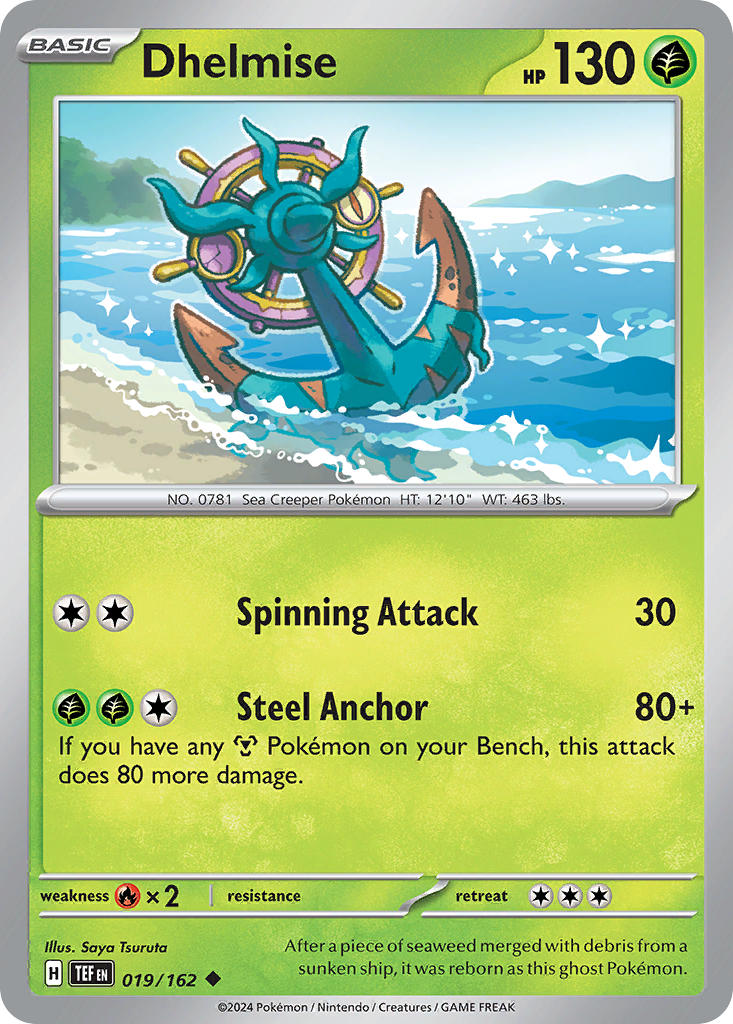 Dhelmise 019/162 Uncommon Temporal Forces Pokémon card