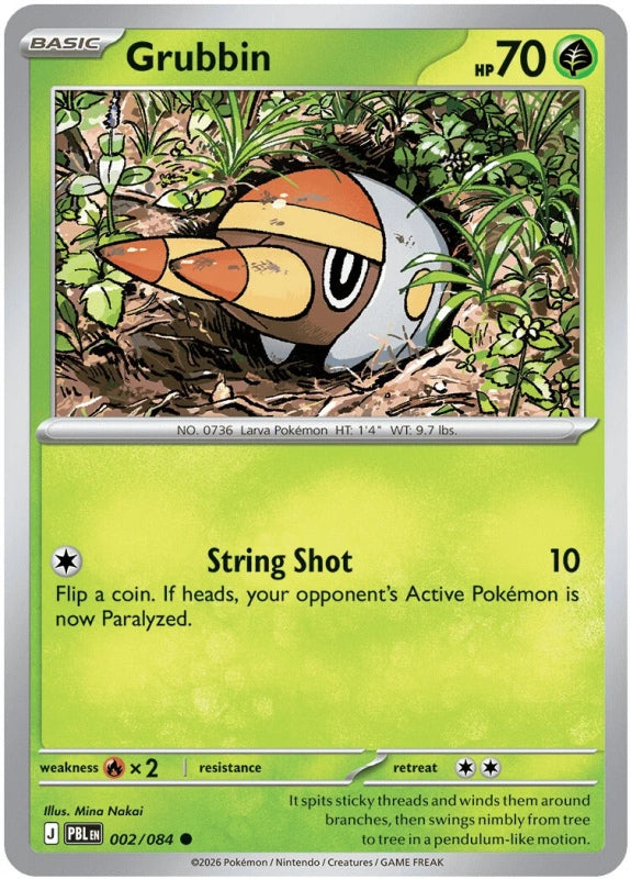 Grubbin 002/084 Pitch Black Pokémon card