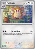 Raticate 020/165 Common 151 Pokémon card
