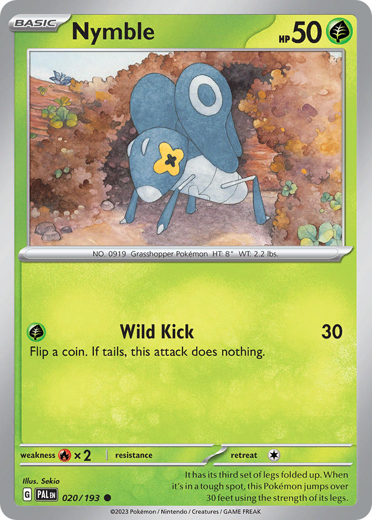 Nymble 020/193 Common Paldea Evolved Pokémon card
