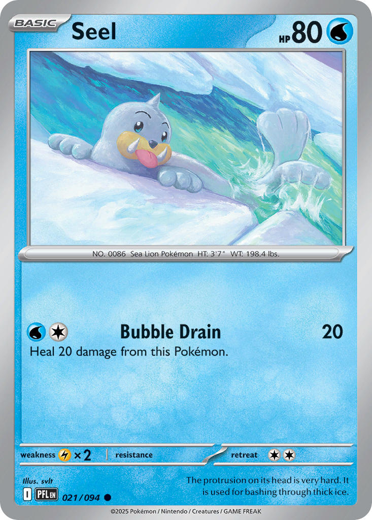 Seel 021/094 Common Phantasmal Flames Pokémon card