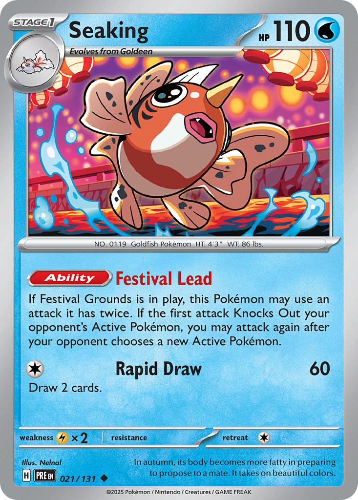 Seaking 021/131 Uncommon Prismatic Evolutions Pokémon card