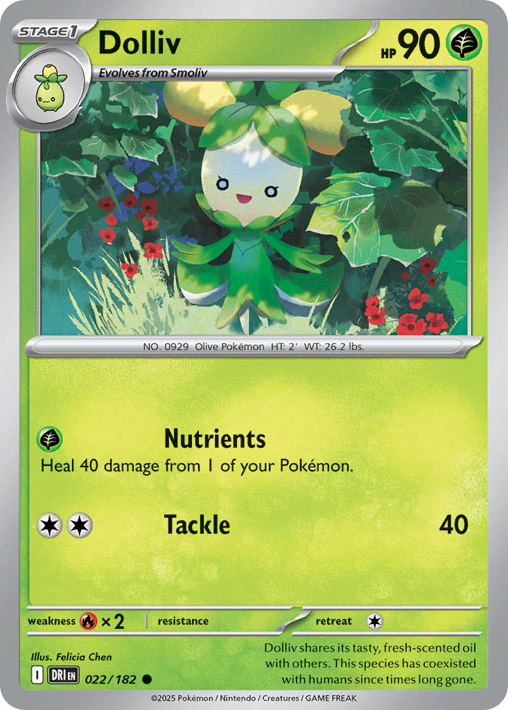 Dolliv 022/182 Common Destined Rivals Pokémon card