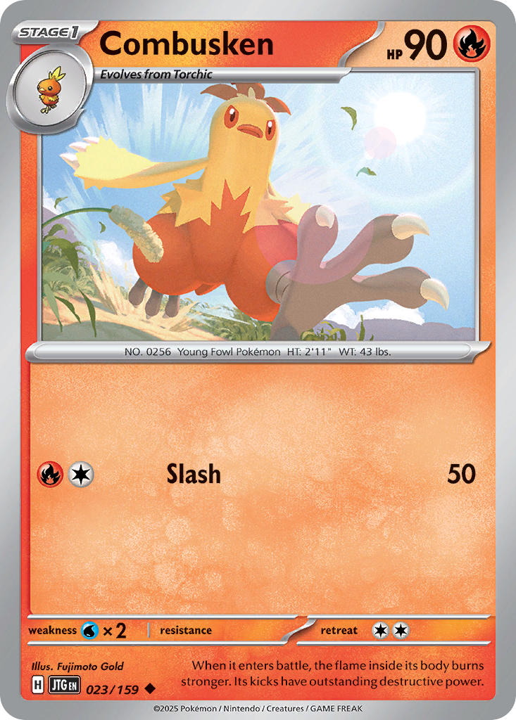 Combusken 023/159 Common Journey Together Pokémon card
