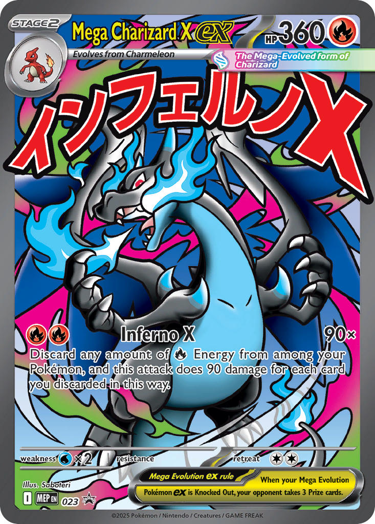 Mega Charizard X EX 023/MEP Promo Mega Evolution Promos Pokémon card
