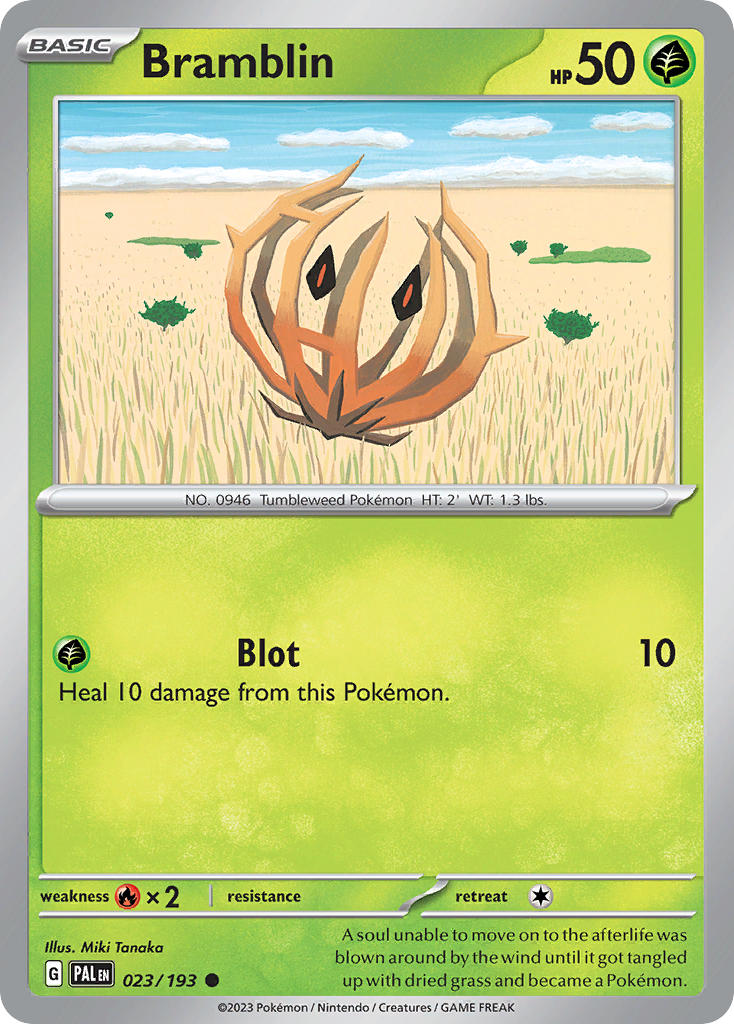 Bramblin 023/193 Common Paldea Evolved Pokémon card