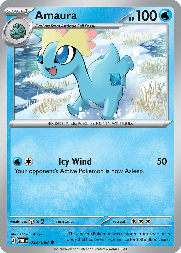 Amaura 023/088 Common Perfect Order Pokémon card