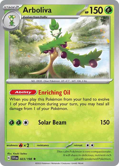 Arboliva 023/198 Rare Scarlet & Violet Pokémon card