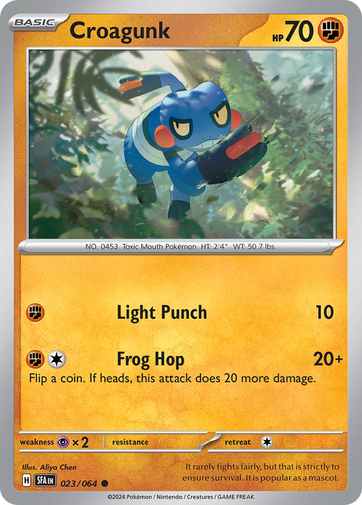 Croagunk 023/064 Common Shrouded Fable Pokémon card